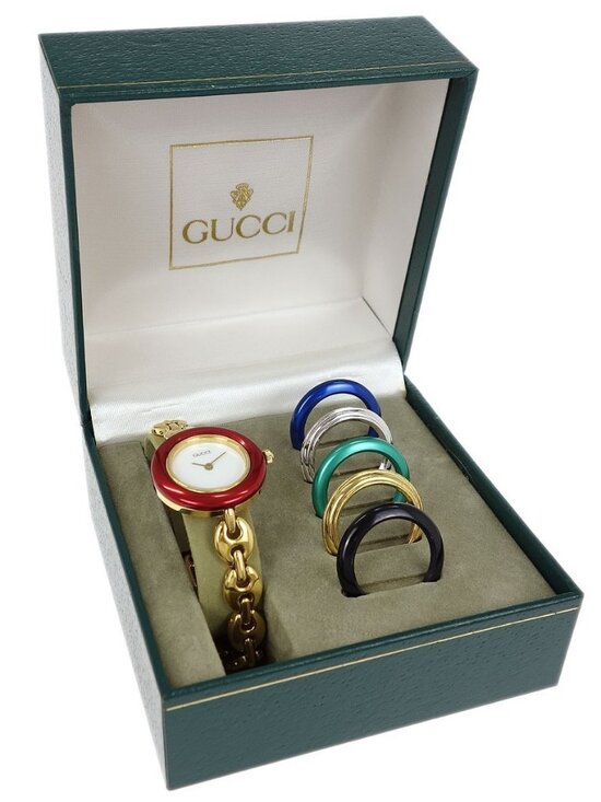 Gucci 11/12.2 Change Bezel Chameleon Quartz Watch SS 187128 main image 11
